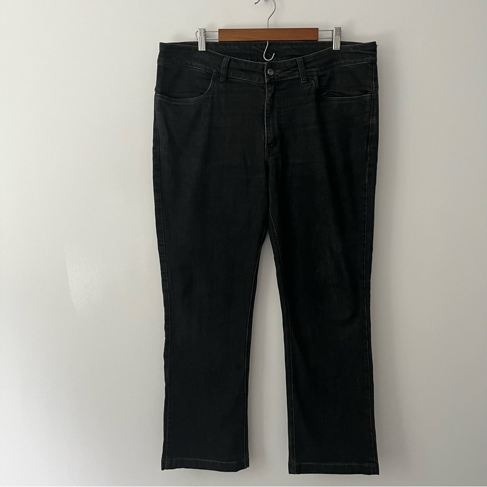 Clothing Arts Travel Straight Jeans Anti Pickpocket Zip Pockets Black 38 X 30